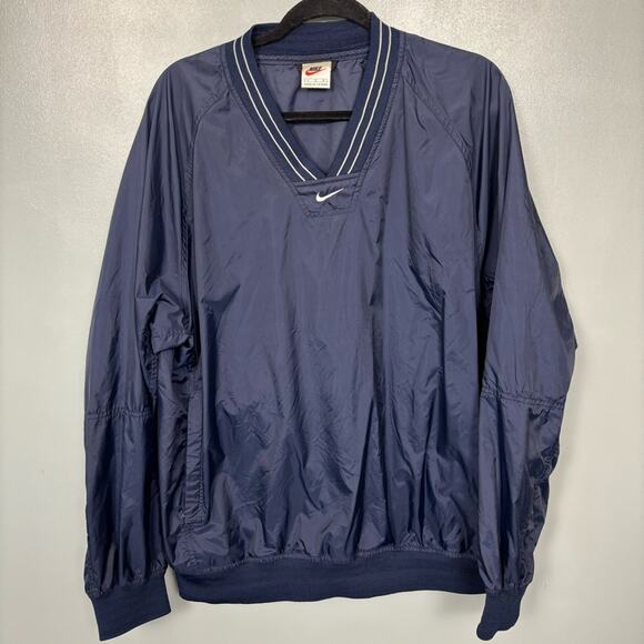 Vintage 90’s Nike Navy Blue Pullover Jacket Large - Picture 1 of 7